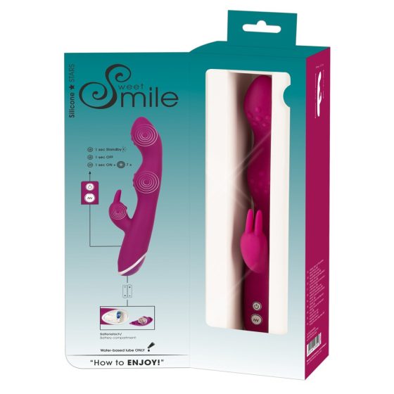 SMILE - vibrator flexibil, cu stimulator clitoridian, A și G-punct (mov)