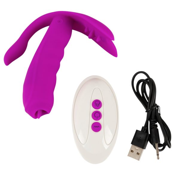 Javida - Vibrator stimulare punct G și clitoris - silicon mov