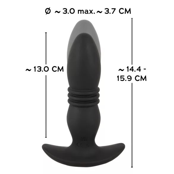 ANOS - vibratoare anal cu telecomandă wireless - negru