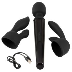 Ya Clit Wand - set vibrator masaj cu acumulator (negru)