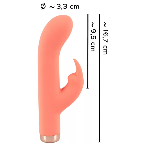 You2Toys - Vibrator tip iepuraș mini, reîncărcabil - silicon, piersică