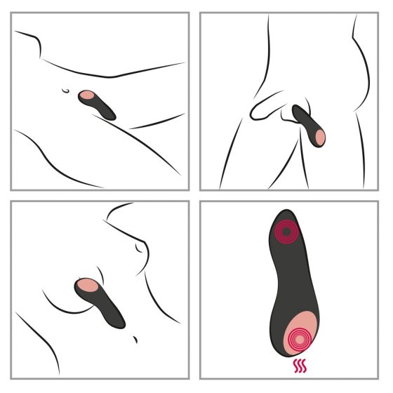 You2Toys CUPA - vibrator clitoridian cu baterie și funcție de încălzire (negru)