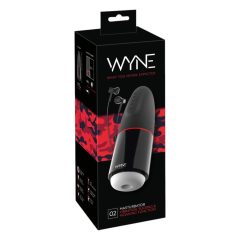   WYNE 02 - masturbator cu vibratii și funcție de supt, cu acumulator (negru-alb)