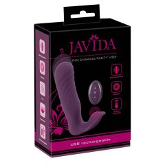   Javida RC - vibrator clitoridian cu 2 funcții, cu baterii și radio (violet)