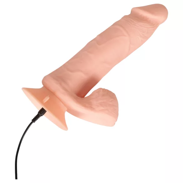 Nature Skin - vibrator cu telecomandă - piele naturală - culoare nude
