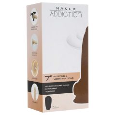   Naked Addiction Rotating 7 - vibrator cu cap rotativ (18cm) - natur