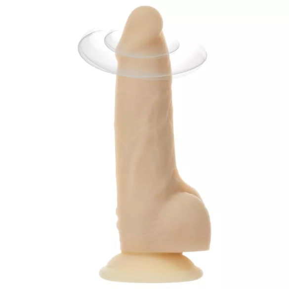 Naked Addiction Rotating 7 - vibrator cu cap rotativ (18cm) - natur