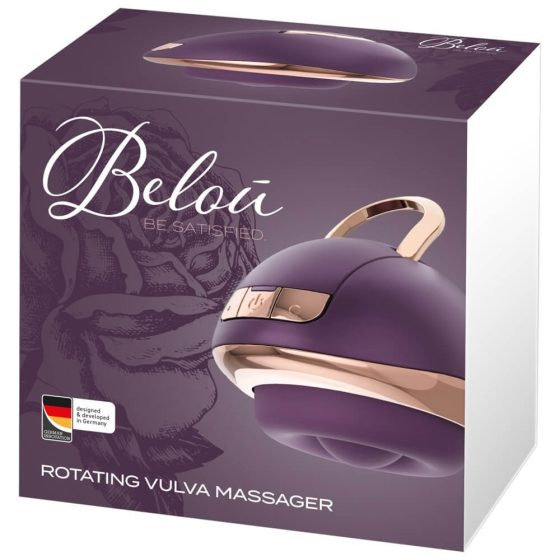 Belou - vibrator cu masaj rotativ, cu acumulator, pentru vulva (mov)