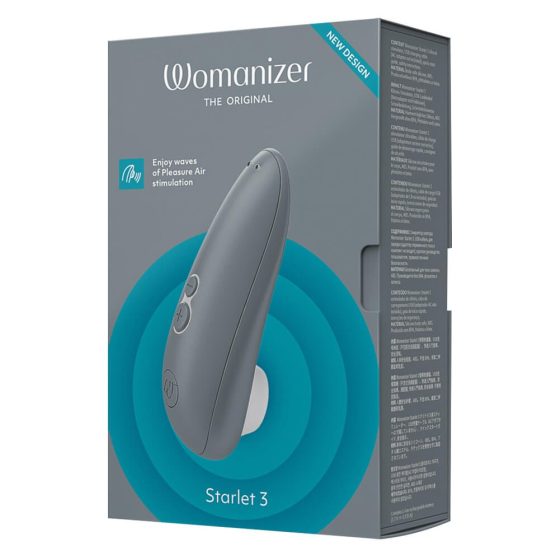 Womanizer Starlet 3 - Stimulator clitoridian cu baterie, tehnologie cu unde de aer (gri)