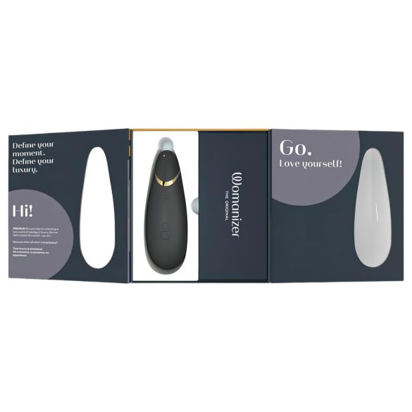 Womanizer Premium 2 - stimulator clitoris cu unde de aer - negru