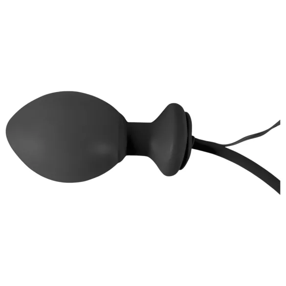 You2Toys - vibrator anal pompatil cu umflare - silicon negru