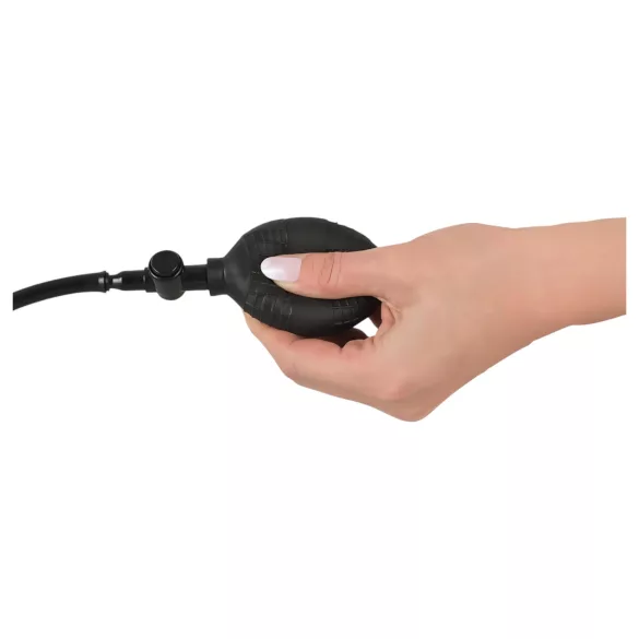 You2Toys - vibrator anal pompatil cu umflare - silicon negru