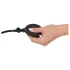 You2Toys - vibrator anal pompatil cu umflare - silicon negru