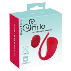   SMILE Slim Panty - vibrator clitoridian cu acumulator și radio (roșu)