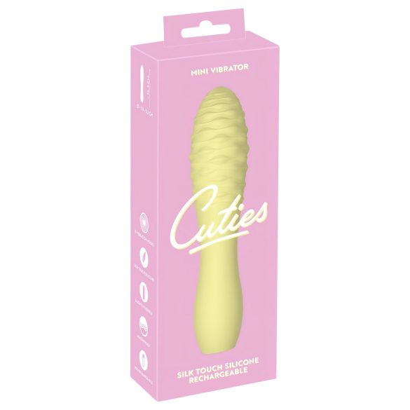 Mini Cuties 3 - vibrator galben, rezistent la apă, cu acumulator!