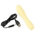 Mini Cuties 3 - vibrator galben, rezistent la apă, cu acumulator!