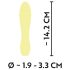 Mini Cuties 3 - vibrator galben, rezistent la apă, cu acumulator!