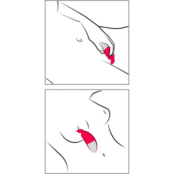 Happyrabbit Knicker - vibrator clitoridian cu baterie (roșu)