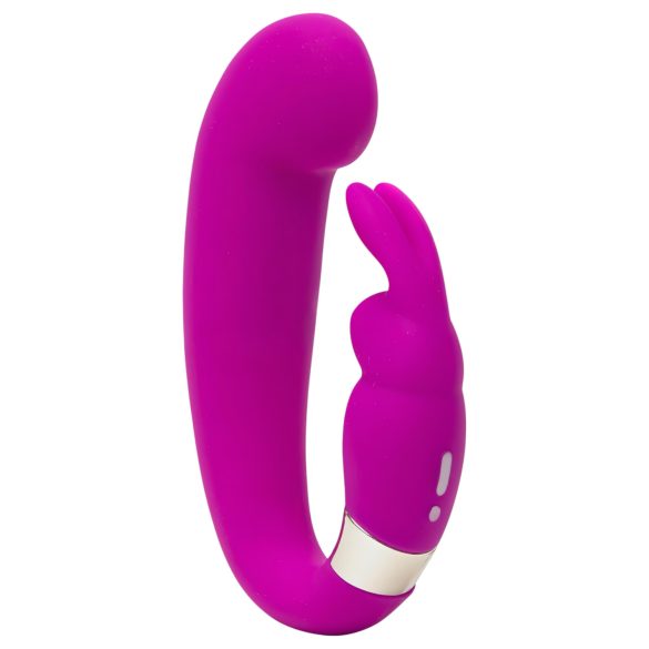 Happyrabbit - vibrator punctul G cu braț pentru clitoris, mic, reîncărcabil, mov
