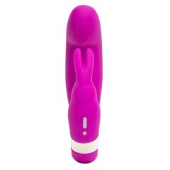   Happyrabbit Mini G - vibrator pentru punctul G cu baterie și braț pentru clitoris (mov)
