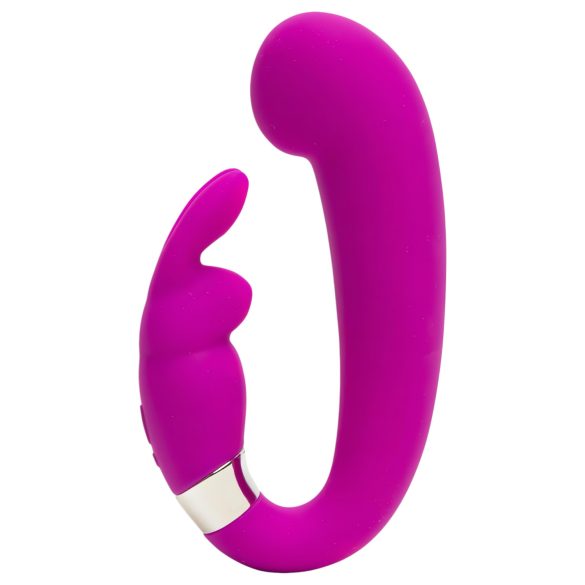 Happyrabbit - vibrator punctul G cu braț pentru clitoris, mic, reîncărcabil, mov