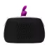 Happyrabbit - inel vibrator penis cu suport depozitare - silicon mov