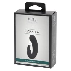   Cele cincizeci de umbre ale lui Grey Sensation - vibrator cu stimulator clitoridian (negru)
