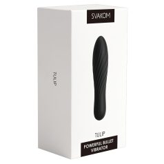 Svakom Tulip - mini vibrator baton, reîncărcabil, negru
