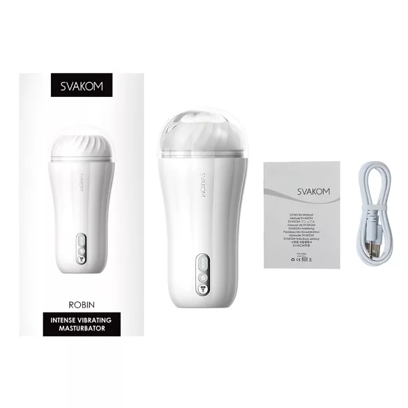 Svakom Robin - masturbator cu acumulator (alb)