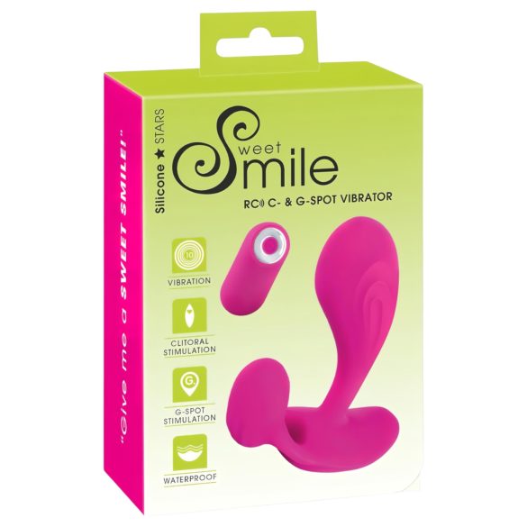 SMILE RC - vibrator G-punct reîncărcabil cu telecomandă (roz)