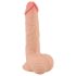 Dildo Natură din Piele - 19cm (culoare naturală)