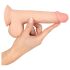 Dildo Natură din Piele - 19cm (culoare naturală)