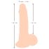 Dildo Natură din Piele - 19cm (culoare naturală)