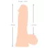 Nature Skin - dildo realist cu piele - 20 cm natur