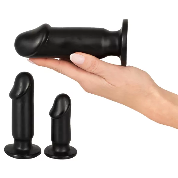 Anos Training Kit - set de dopuri anale (3 piese, negru)