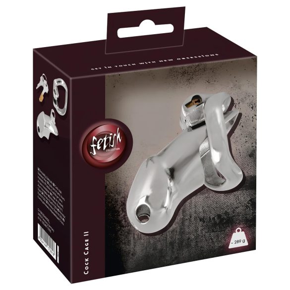 Fetish - cușcă metalică pentru penis (argintiu)