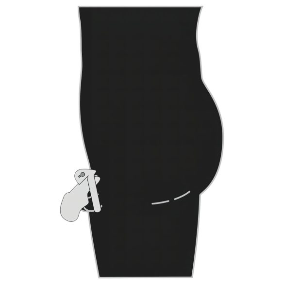 Fetish - cușcă pentru penis din metal - argintiu