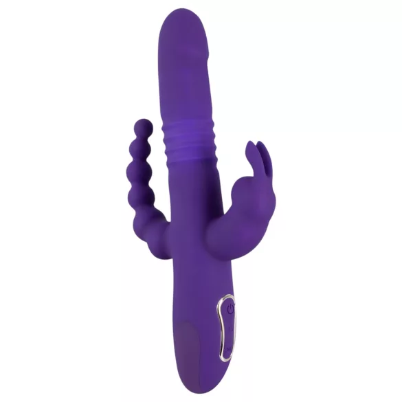 SMILE Triple - vibrator rotativ și penetrant cu trei brațe - mov, reîncărcabil