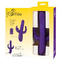   SMILE Triple - vibrator cu trei brațe, rotativ-impuls, pe baterie (mov)