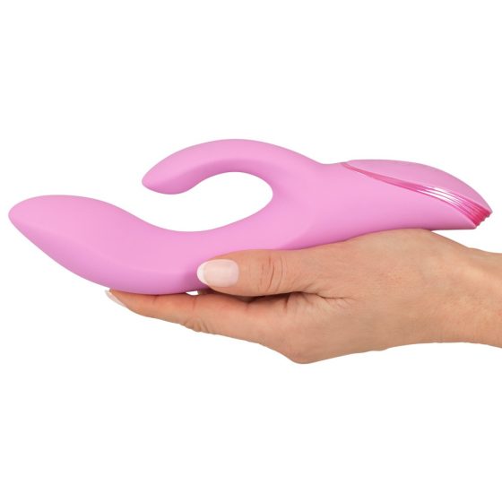 SMILE Nodding - vibrator cu clitoris și mișcări de aprobare, alimentat cu baterie (roz)