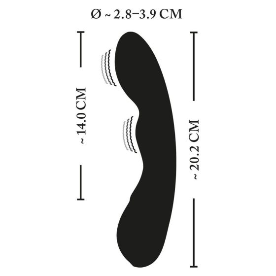 XOUXOU - vibrator G-spot cu acumulator, rezistent la apă (negru)