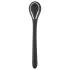 Dilator de penis cu dop - dilatator cu vibrații, cu acumulator (1 cm, negru)