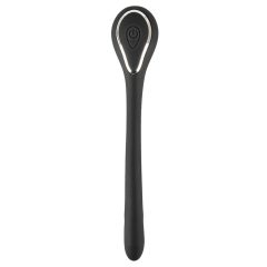   Dilatator Plug Penis - vibrator uretral cu acumulator (0,6-1,1cm) - negru