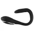 Dilator de penis cu dop - dilatator cu vibrații, cu acumulator (1 cm, negru)