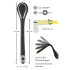 Dilator de penis cu dop - dilatator cu vibrații, cu acumulator (1 cm, negru)