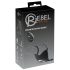 Rebel - inel penian cu vibrator și masaj testicular, reîncărcabil (negru)