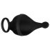 Rebel - inel penian cu vibrator și masaj testicular, reîncărcabil (negru)