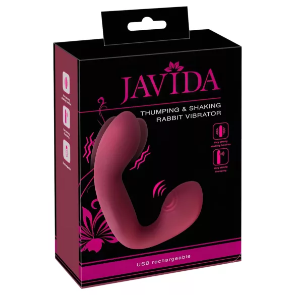 Javida Thumping - vibrator pulsatil pentru punctul G și clitoris (roșu)