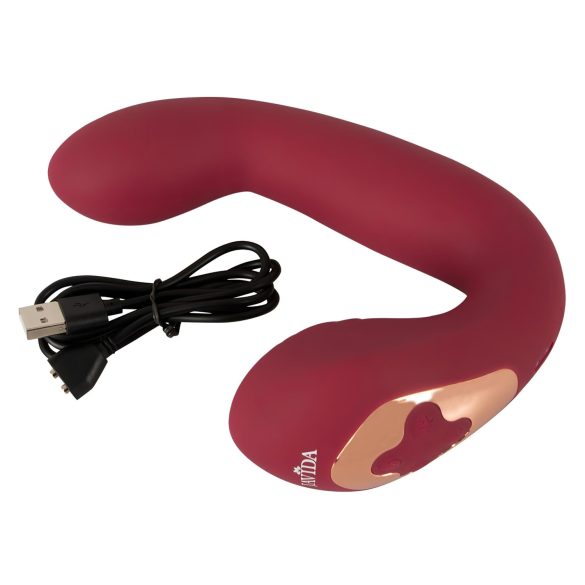Javida Thumping - vibrator pulsatil pentru punctul G și clitoris (roșu)