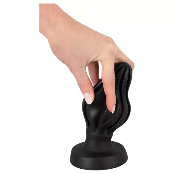 ANOS - dop anal cu nervuri, moale - 7 cm (negru)